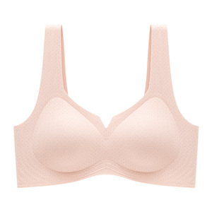 Soutien-gorge femme adulte d'été léger, coupe 3/4, dos en U, sans armatures, bretelles réglables, sans coutures, anti-affaissement, respirant, motif uni - Product Image 5