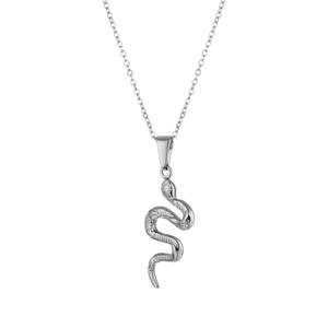 Punk hommes <span class=keywords><strong>Serpent</strong></span> collier en acier inoxydable <span class=keywords><strong>serpent</strong></span> pendentif hanches houblon Cobra breloques or argent Animal <span class=keywords><strong>serpent</strong></span> câble chaîne bijoux - Product Image 2