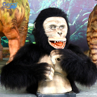Équipement de divertissement pour parcs extérieurs, modèle de gorille animatronique réaliste grandeur nature