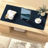 Tapis de souris de bureau multifonctionnel double face en cuir PU imperméable pour la décoration de table de bureau et de maison Tapis d'écriture de jeu