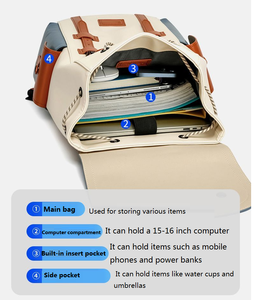 Raylon da tùy chỉnh ba lô máy tính xách tay kinh doanh du lịch không thấm nước Ba lô công suất lớn bán buôn người bán hàng tốt nhất túi cho Unisex - Product Image 6