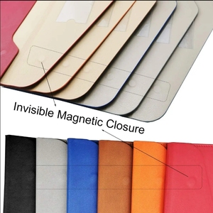 Portadocumentos de PVC A4 de <span class=keywords><strong>tapa</strong></span> <span class=keywords><strong>dura</strong></span>, portafolio impermeable, estuche para sobres, cierre magnético <span class=keywords><strong>Invisible</strong></span>, 60 hojas, negro - Product Image 2