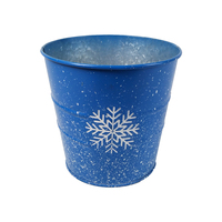 Vente en gros pas cher maison de jardinière ronde étain fleur seau galvanisé plante pots d'herbes pour intérieur jardin et maison balcon décor