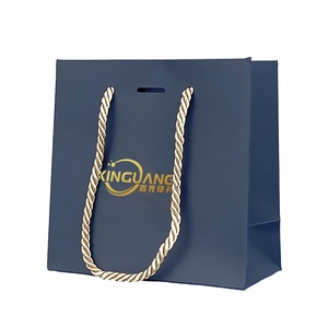 Wholesale Recyclable Luxury Cotton Handle Paper Bag Personalized Logo Printed for Clothing Shoes <b>Brown</b> Tote Shopping Gift Bag - Product Image 2