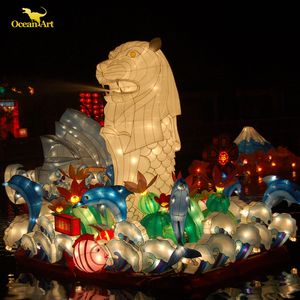 Custom CE Certified Waterproof Silk Lanterns with LED Lights for Diwali & Thanksgiving Festival Decorations-Ocean Art Brand - Product Image 6