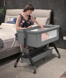 Giường cũi bằng thép không gỉ hiện đại có thể gập lại với lưới chống muỗi cho trẻ sơ sinh và trẻ em đi du lịch sử dụng phòng ngủ đầu giường - Product Image 6