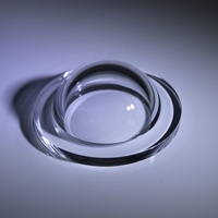 Dôme optique en verre de quartz de silice fondue de 66 mm pour boîtier de caméra sous-marine, qualité de surface 60-40