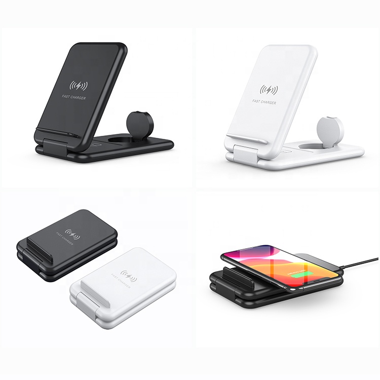 Беспроводная зарядная станция 3 в 1, складная док-станция для быстрой зарядки для iPhone 12 Mini Max Pro, 15 Вт, сертификат Qi