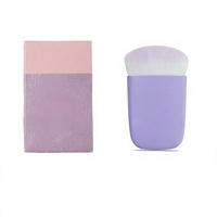 Nouveau Pinceau Plat de Contouring en Cheveux Synthétiques Taille Standard pour le Visage, les Lèvres, la Poudre, le Fard à Joues et le Fond de Teint – Idéal pour les Femmes