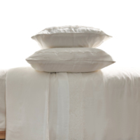 Ensemble de literie en lyocell soyeux de qualité supérieure avec logo personnalisé, garniture en dentelle, housse de couette rafraîchissante et douce, taies d'oreiller, drap plat