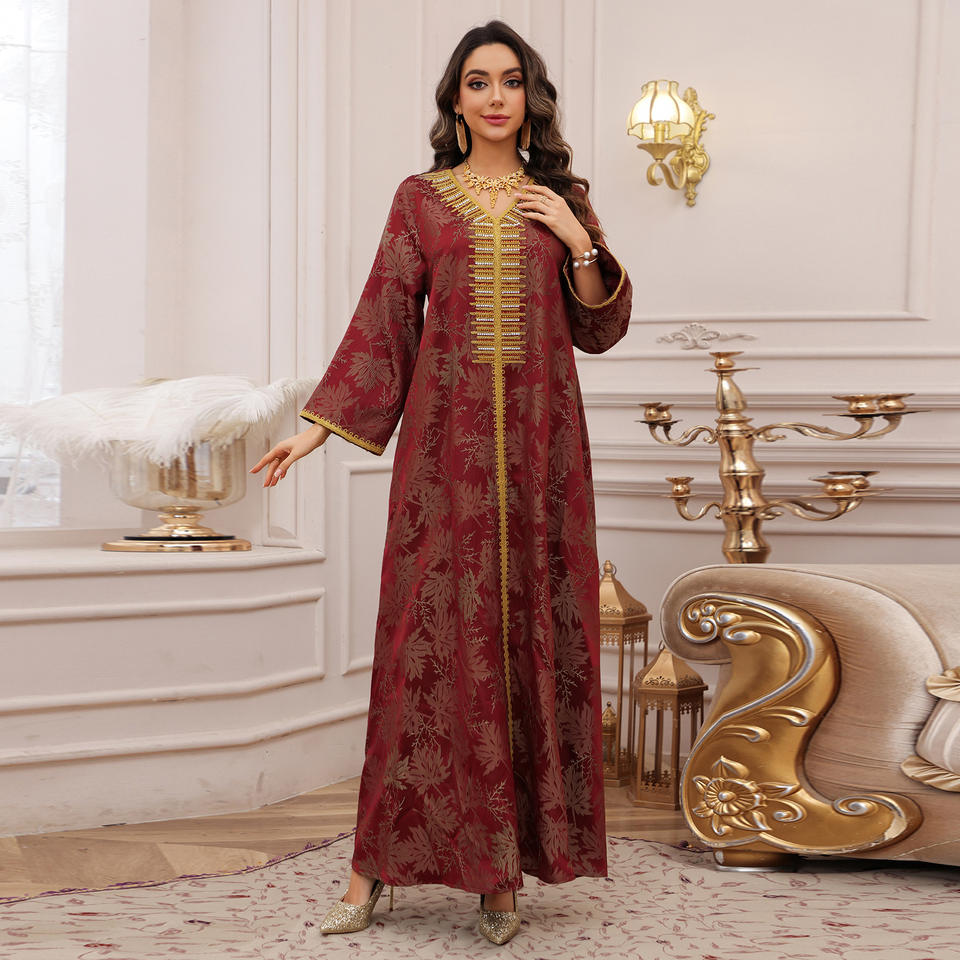 UNI Eid Muslim Party Dress for Women 2025 Ramadan Abaya Jacquard ...