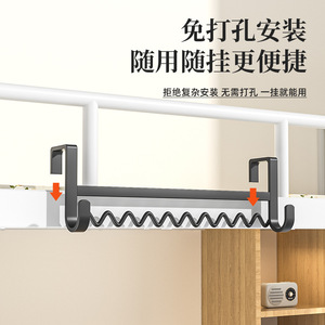 Porte-vêtements ondulé à double crochet, support de rangement multifonctionnel pour dortoirs et lits, installation par simple clic, capacité de charge supérieure à 30 kg - Product Image 4