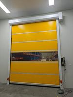 Porte à enroulement moderne en acier inoxydable haute vitesse, résistante au vent, pour atelier, surface finie, garantie 1 an, solution de projet globale