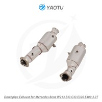 Tuyaux d'échappement YT Heat Shield Downpipes pour Mercedes Benz W213 E43 C43 E320 E400 3.0T côté droit pour E43 AMG W213
