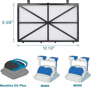 12 Pack Eco-friendly Nylon Ultra Fine Cartridge Filter Replacement for Dolphin Nautilus CC <strong>Plus</strong> M200/M400/<strong>M500</strong> Cleaner Parts - Product Image 2