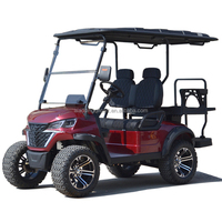 Voiturette de golf électrique 2 places avec télécommande, batterie lithium 48V/72V 120Ah, moteur 6.3KW, chariot de tourisme pour hôtels et complexes hôteliers