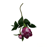 Bunga Peony Buatan Grosir 2 Kepala Tangkai Peony Palsu Bunga Peony Sutra untuk Dekorasi Rumah Pernikahan Hotel Showroom