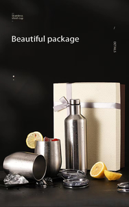 Party Wedding Gift 500ml Customized Logo Double Wall Vacuum Insulate Stainless Steel Luxury Wine <b>Bottle</b> Set - Product Image 6