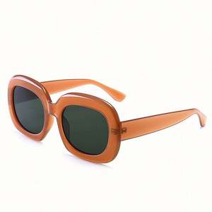 Lunettes de soleil ovales à monture PC pour hommes et femmes, avec logo personnalisé, vente en gros, nouvelle mode, mignonnes, protection UV400, couleur bonbon, pour hommes - Product Image 4