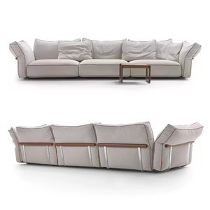 Nuevo Sofá de Lino de Diseño Italiano de Lujo Ligero 2026, Sofá Moderno Tapizado Suave para Sala de Estar - Product Image 1