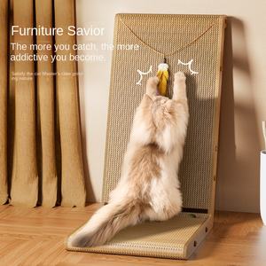 Nuovo Tiragraffi per Gatti a Forma di L da Parete con Cartone Ondulato, Stile Semplice, 1,0 kg - Arredo per Affilare le Unghie dei Gatti - Product Image 3