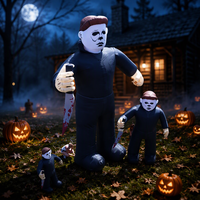 Michael Myers gonflable géant de 20 pieds avec couteau, modèle gonflable personnalisé de personnage d'horreur pour Halloween