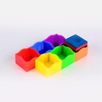 Porte-craie de billard en silicone coloré, lot de 6, étui à craie pour queues de billard, pour salles de billard et joueurs