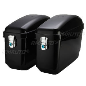 1 Paire de Sacoches Latérales Universelles 30L Noir/Blanc pour Moto, Valises Rigides pour Réservoir, Sacoche de Selle Cruiser pour Harley Honda - Product Image 3