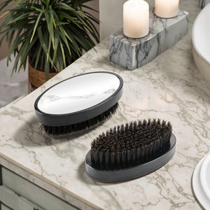 Nuovo arrivo spazzola per barba con specchio 2 in 1 strumento per lo Styling per barba e capelli facciali spazzole per pettine baffi - Product Image 2