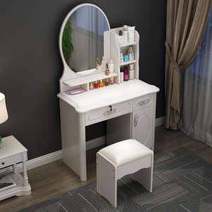 Modern White Luxury Durable Dressing Table Lighted Integrated Mirror Compact Makeup <b>Vanity</b> Large Storage for Bedroom Furniture - Product Image 5