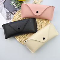Vente en gros de lunettes de soleil en cuir Durable, étui rigide, boîte de protection légère et pratique, pochette de couleur unie, boîte à lunettes