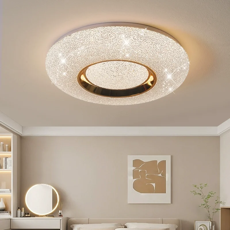 Factory Direct Luxury Indoor Round Modern Design Surface Mounted Round Dimmable Acrylic Led Ceiling Lighting Lamp for Bedroom