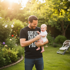 Les grands papas sont promus au rang de papa - T-shirt amusant pour la fête des pères pour célébrer la paternité - Product Image 3