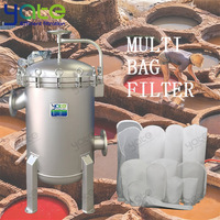 Équipement robuste de filtration d'eau multi-sacs en acier inoxydable 304/316, adapté aux industries de l'impression et de la teinture