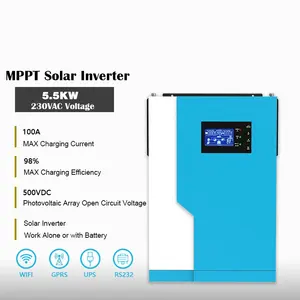 Onduleur solaire hybride MPPT 3KW 5KW de haute qualité intégré dans le contrôleur solaire MPPT avec 100A