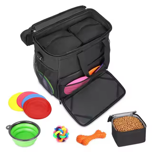 ชามอาหารสุนัขแบบพับได้2ชิ้นอุปกรณ์จัดระเบียบสำหรับการเดินทางสำหรับสัตว์เลี้ยงแบบพกพาและอุปกรณ์เสริม - Product Image 2