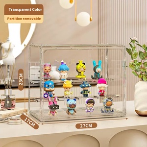 <span class=keywords><strong>Caja</strong></span> Organizadora de Figuras de Juguete, Transparente, de Plástico, Multifuncional, Plegable, Apilable, con Divisores - Product Image 3