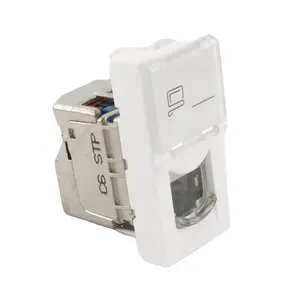 22.5*45 legrand प्रकार एसटीपी RJ45 Cat6A Toolless keystone जैक सॉकेट मॉड्यूल फ्रेंच चेहरा प्लेट