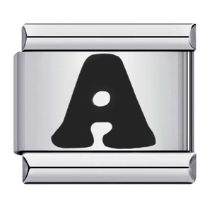 Pulsera <span class=keywords><strong>Italian</strong></span> Charm de Acero Inoxidable Negra con Iniciales Inglesas <span class=keywords><strong>LOVE</strong></span> DIY de Yiwu, Módulo de Letra Modelo - Product Image 4