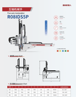 Bras robotisé 3 axes 5 axes entièrement servo pour injection, préhension de produits et de moules, et chargement de machines CNC