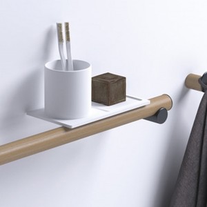 Agape moderna in acciaio inox 304 ad angolo montato punto linea mensola bagno con portasapone per uso domestico - Product Image 1