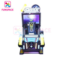 Funspace-Machine de jeu vidéo à pièces, simulateur d'arcade rapide et furieux, machine de jeu de voiture de course