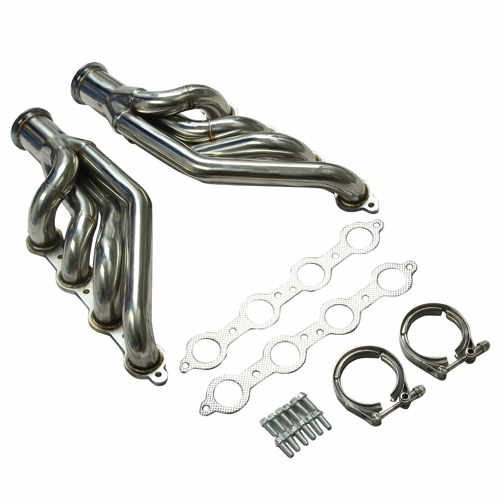 Header Manifold Knalpot Baja Tahan Karat untuk Knalpot HEADER97-14 CHEVY Blok Kecil V8 LS1/LS2/LS3/LS6 LSX TURBO MANIFOLD