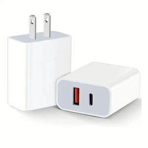 US/<b>EU</b> <b>Plug</b> Quick Charger A+C USB Dual Charging Port 20W Fast Charger QC3.0 USB-C Power Supply <b>Adapter</b> Charger Block - Product Image 1