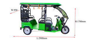 Nuevo Triciclo Eléctrico Económico Tipo Tuk Tuk, <span class=keywords><strong>Taxi</strong></span> Eléctrico para 8 Pasajeros - Product Image 6