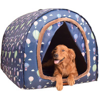 Cage pour animaux de compagnie amovible et lavable, chaude pour l'hiver, avec emballage en boîte, motif imprimé, pour chiens de petite/grande taille, Golden Retrievers, utilisation en intérieur