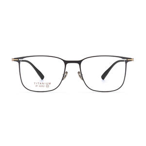 Montures de lunettes en titane, rectangulaires, monture complète, légères pour hommes, 6252, verres en résine, origine Danyang - Product Image 1