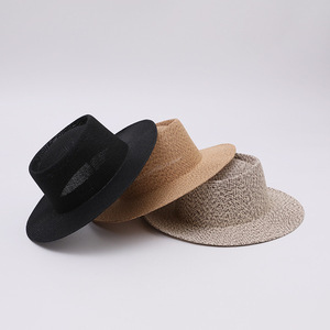 Topi Jerami Panama Lebar Bergaya Jazz Unisex, Dapat Disesuaikan, Musim Semi Musim Panas, Fashion Kasual, Pelindung Matahari Outdoor, Impor - Product Image 3