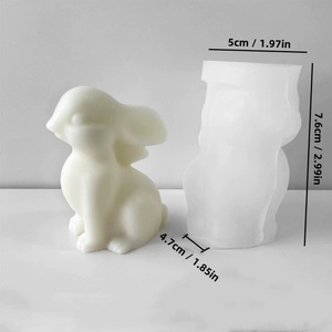 Molde de Silicona 3D con Forma de Conejo TangChu para Pasteles y Chocolate, Molde para Velas Aromáticas de Conejo de Pascua, Empaquetado Individualmente - Product Image 6
