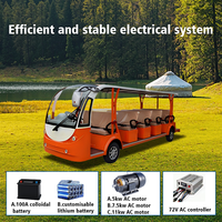 Bus électrique touristique Tarion le plus vendu, à faible entretien, 17 places, batterie au lithium, vitesse de 30 km/h, autonomie de 100-110 km, propulsion arrière